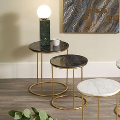 Elegant Black Marble & Gold Side Tables – Nesting Design with Metal Frame - Decor interiors Metal Side Tables, 2 Side Tables, Marble Tables, Gold Side Table, Ceiling Light Fittings, Wall Light Shades, Marble Frame, Elegant Sofa, Black Side Table