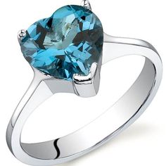 London Blue Topaz Ring Sterling Silver Heart 2.25 cts SR9732 top Blue Topaz Ring Sterling Silver, Jewelry Questions, Swiss Blue Topaz Ring, London Blue Topaz Ring, Sterling Silver Engagement Rings, Heart Gemstone, Silver Engagement Rings, Blue Topaz Ring, London Blue Topaz