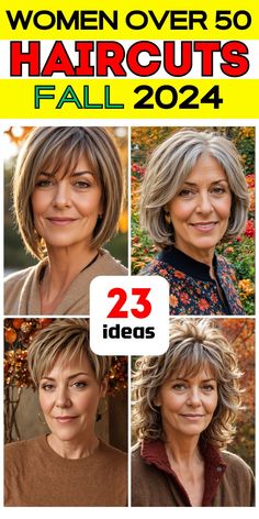 Elegant and stylish fall hairstyles for women over 50. Discover the best cuts and care tips to keep your hair looking fabulous this fall. Fall Hairstyles For Women, Fall Hair Colors For Women Over 50, Hair Style For 50+ Woman, Highlights For Women Over 50, Hair Styles And Color For Women Over 50, Haircut Women Over 50, Hairstyles For 50 And Over, Best Haircuts For Women Over 50, Hair Color For Women Over 50