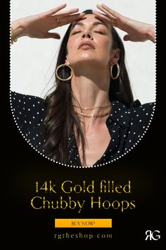 Our beautiful handmade 14k Gold filled Chubby Hoops are bold yet light weight, making them the perfect chunky hoop! Boho Accessories, 14k Gold Necklace, Handmade Rings, Women's Jewelry And Accessories, Fashion Group, Creative Jewelry, Bohemian Jewelry, Hair Pieces, Fashion Lifestyle