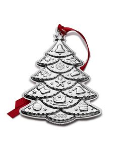 Gorham Sterling Christmas Tree Ornament 2023 Gorham - Adler's Jewelry of New Orleans Ornaments Tree, Silver Christmas Tree, Silver Ornaments, Silver Christmas, Holiday Packaging, Velvet Pouch, Christmas Tree Ornament, Tree Decor, Tree Ornament