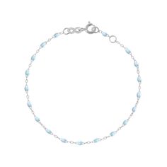 Gigi Clozeau - Classic Gigi Baby Blue bracelet, White Gold, 6.7 Baby Blue Jewelry, Blue Sweet 16, Bracelet White Gold, Colorful Inspiration, Gold Skies, Prom 2024, Resin Bracelet, Fresh Perspective, Prom Jewelry