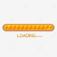 the loading button is yellow and orange, icon, illustration png and psd