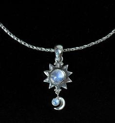 Sterling Silver Moonstone Jewelry | Bluemoonstone Creations Necklace Sun, Rainbow Moonstone Jewelry, Sun And Moon Necklace, Rainbow Moonstone Necklace, Celestial Necklace, Casting Jewelry, Moon Jewelry, Moonstone Necklace, Moonstone Jewelry