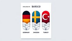 the flags of different countries are shown in this poster, which is printed on white paper