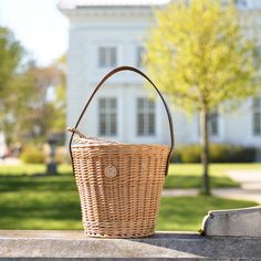 Wicket round basket with lid and leather handle for women. Beautiful straw bag is carefully hand-woven by local artisans. This fashionable, stylish and environmentally-friendly basket is perfect for everyday use as shopper or grocery bag. Wicker basket is great for going on a picnic or to the beach.  Baskets have fantastic proportions and handle that perfectly fit into your hand. Wicker basket can be ideal gift for your mum, sister or friend! Check out more details and "how it is made" on my ins Chic Straw Bag For Spring Picnic, Chic Spring Straw Bag For Picnic, Chic Straw Bag With Bamboo Handle For Picnic, Chic Bucket Bag For Picnic, Beige Straw Bag With Bamboo Handle For Picnic, Chic Basket Straw Bag For Picnic, Chic Handwoven Straw Bag For Picnic, Summer Straw Bag With Round Handle For Daily Use, Chic Handwoven Straw Bag For Picnics