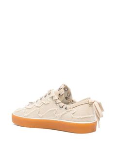 Bluemarble Kelly Frayed Detailed Sneakers In Neutrals - 64% Off | Editorialist Cream Lace-up Sneakers With Rubber Sole, Cream Low-top Sneakers With Stitched Sole, Round Toe Canvas Sneakers With Lace-up Fastening, Canvas Sneakers With Front Lace-up And Round Toe, Beige High-top Sneakers With Stitched Sole, Sporty Canvas Sneakers With Lace-up Fastening, Cream Canvas Sneakers With Laces, Spring Streetwear Sneakers With Front Lace-up Fastening, Spring Streetwear Sneakers With Front Lace-up