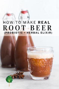 This homemade root beer is so delicious, brightly flavored with herbs and spices, naturally sweet and lightly fizzy. And it's made the old-fashioned way - through fermentation. Fermented sodas are naturally fizzy, and loaded with probiotics. Plus it's A LOT easier than you think. ❤️| #rootbeer #herbs #fermentation Beer Recipe, Soda Recipe, Fermented Drink, Herbal Recipes