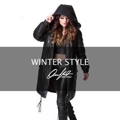 Genuine leather winter parka for women | Winter 2019 style outfit | Real leather coat for winter | Midi length fall/winter 2019 street style trend Winter Parka Women, Coat For Winter, Plus Size Coat, Leather Coat Womens, 2019 Style, Parka Women, Winter Parka, Plus Size Coats, Street Style Trends