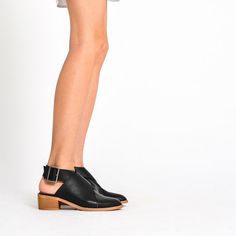 miracle miles - fran - buckle wrapped flat - more colors Miracle Mile, Wooden Heel, Pointed Toe Flats, Stacked Heel, Heeled Mules, Mule Shoe, Ankle Strap, Clogs, Heel Height