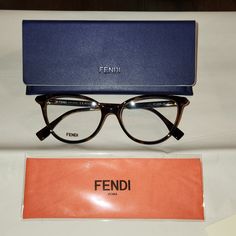 Brand New Glasses No Prescription Lenses Includes Fendi Case, Cloth And Authenticity Card Unique Glasses Frames, Fendi Glasses, Fendi Pink, Oversized Aviator Sunglasses, Fendi Accessories, Glasses Inspiration, Fendi Sunglasses, Black Cat Eye Sunglasses, Sunglasses Logo