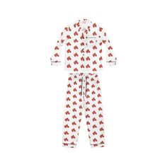 M/L Top length, in 25.98 Top width, in 20.24 Sleeve length, in 22.48 Bottom length, in 40.98 Inseam, in 30.00 Waist width, in 15.47 Hips width, in 22.48 These personalized pajamas for women feel divinely soft to the touch thanks to their 95% polyester and 5% spandex blend. Now, you can add a custom design all over th Pajamas Women