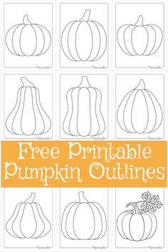 free printable pumpkin outlines for kids