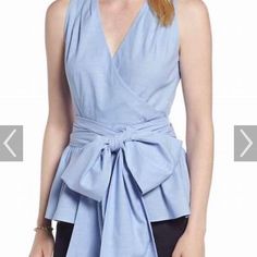 Blue Cross Body Wrap Blouse Never Worn Tag Removed Body Wrap, Blue Cross, Tops Blouse, Body Wraps, Wrap Blouse, Peplum Top, Cross Body, Wrap Dress, Color Blue