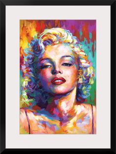 marilyn monroe painting in a black frame