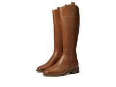 Cole Haan Hampshire Riding Boot - Women's Boots : British Tan Leather : Keep up your effortless style wearing the Cole Haan Hampshire Riding Boot. Crafted from leather upper, this pair of boots features round toe design, low stacked heel, zippered side closure, and pull-tabs for easy on and off. Textile lining and polyurethane insole. Polyurethane outsole. Imported. Measurements: Heel Height: 1 in Weight: 7.52 oz Product measurements were taken using size 7, width B - Medium. Please note that me Brown Leather Riding Boots, Womens Riding Boots, Cole Haan Women, Riding Boot, Leather Riding Boots, Toe Designs, Stacked Heel, Keep Up, Hampshire