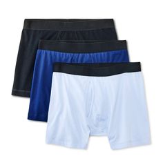 Combine comfort and ease with the Men's Boxer Briefs 3pk - Dealworthy™. Made from a soft and breathable fabric with a comfortable mid-rise cut, these boxer briefs feature a full elastic waistband, ensuring a flexible and easy fit for all-day wear. Great for everyday use, you'll appreciate the cool, comfortable style they bring to your underwear drawer. dealworthy™: Just what you need priced just right Men’s Accessories, Cheap Multi-pack Boxer Briefs For Summer, Cheap Casual Moisture-wicking Boxer Briefs, Cheap Micro-elastic Solid Color Boxer Briefs, Sporty Multi-pack Short Length Boxer Briefs, Solid Multi-pack Boxer Briefs For Sports, Man Weave, Boxer Briefs, Teal Blue