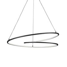 a circular light hanging from the ceiling with two lights on each side and one in the middle