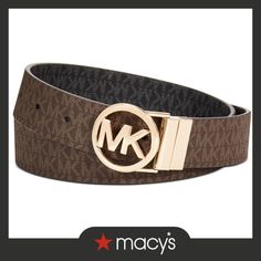 in stock Mk Monogram, Luxury Belts, Designer Belts, Reversible Belt, Wedge Pumps, Michael Kors Accessories, Buckle Belt, Sunglasses Branding, Look At You