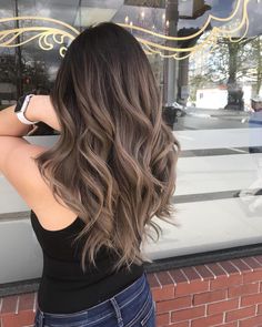 Mushroom Brown Hair With Caramel Highlights, Beige Blond Balayage Brunette, Shades Of Brown Hair Color Balayage, Balayage For Brown Hair Straight, Long Mushroom Brown Hair, Balayage Fine Hair Brown, Subtle Burgundy Balayage, Sand Highlights Brown Hair, Hair Color Change For Brunettes