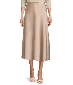 Antonio Melani Blakely Satin Skirt | Dillard's Chic Satin A-line Skirt, Chic A-line Satin Skirt, Spring Satin Full Skirt, Spring Full Satin Skirt, Formal Knee-length Satin Skirt, Formal Satin Knee-length Skirt, Formal Silk Skirt For Fall, Silk A-line Skirt, Spring Formal Satin Skirt