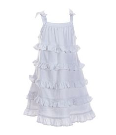 Habitual Little Girls 2T-6 Sleeveless Ruffle-Tiered Shift Dress | Dillard's Cute Tiered Ruffle Sundress, Cute Tiered Ruffled Sundress, Cute Ruffle Dress For Summer Beach, Cute Summer Ruffle Dress For The Beach, Cute Summer Ruffle Dress With Ruffled Straps, Cute Ruffle Beach Dress For Summer, Cute Ruffle Dress For Beach In Summer, Cute Summer Beach Ruffle Dress, Cute Sundress With Ruffled Adjustable Straps