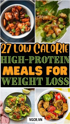 If you feel hungry while on your low-calorie diet, these amazing low-calorie, high-protein meals can help keep you satisfied for longer. These healthy, high-protein recipes are perfect for preparing in advance for a quick and nutritious lunch or dinner! Calorie Smart Meals, Keto Recipes Low Calorie, High Protein Lower Calorie Meals, Low Calorie High Volume Meals Vegetarian, High Protein Low Calorie Lunch Ideas, Low Carb And Calorie Recipes, Low Calorie Dinner For Two, Low Calorie Mexican Recipes, Protein Meal Ideas