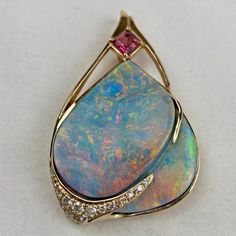 Opal Accessories, Yellow Gold Opal Ring, Pink Sapphire Pendant, Black Opal Pendant, Opal Ring Gold, Sapphire Pendant, Fabulous Jewelry, Unique Pendant, Opal Pendants