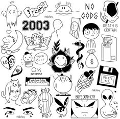 an image of various stickers on a white background