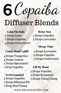 Copaiba Essential Oil, Essential Oils Guide, Essential Oil Diffuser Recipes, Yl Essential Oils, Essential Oil Blends Recipes, Essential Oil Mixes