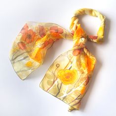 Beige silk scarf, hand painted with wild flowers and herbs. This lightweight scarves will be painted for you in 3 days! Size: 61 by 11 inches (155 by 28 centimeters) Silk: pure Habotai Light, semi transparent and a bit glossy. This scarf is perfect for summer as it is light and translucent. This orange and gold silk scarf is entangled with wild flowers: poppies, goldenrod and peonies. It shines and vibrates with positivity, filled with sun and warmth! The meadow scarf can be hand washed (I am at Artistic Yellow Silk Scarf For Spring, Yellow Artistic Silk Scarf For Spring, Yellow Bohemian Silk Scarf For Spring, Yellow Silk Scarves For Gifts, Yellow Silk Scarves For Spring, Yellow Silk Scarf For Spring Gift, Yellow Silk Scarf, Orange Poppies, Wild Herbs