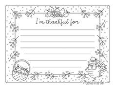 a thanksgiving thank card with an image of turkeys and berries on it, in black and