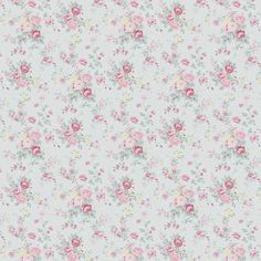 a floral wallpaper with pink and yellow flowers