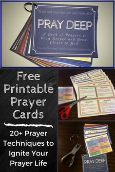 the front cover of a prayer book with pictures of cards, scissors and other items