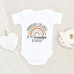 a baby bodysuit that says, i am married for daddy by my grandpa in heaven