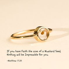 Truly I say to you,if you have faith the size of a mustard seed,you will say to this mountain,'Move from here to there,'and it will move;nothing will be impossible to you." - Matthew 17:20 A perfect gift of faith, hope and encouragement for life's significant moments Crafted from real 925 sterling silver, because your faith deserves to shine forever, never tarnishing. Hypoallergenic for your comfort - no green fingers or itchy skin here. Showcasing a chosen mustard seed, right out of the Bible, Mustard Seed Of Faith, Mustard Seed Jewelry, Matthew 17, Matthew 17 20, Faith Jewelry, Bogo Sale, Itchy Skin, Mustard Seed, Jewelry Cleaner