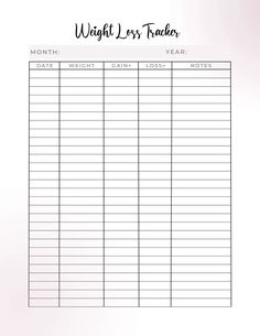 Weight Progress Tracker, Losing Weight Planner, Daily Weigh In Template, Losing Weight Tracker, Losing Weight Journal Ideas, Weight Tracker Printable Free, Printable Weight Tracker, Lost Weight Tracker, Bullet Journal Weight Tracker