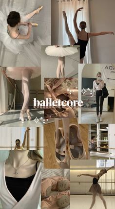 ballet collage with ballerinas in white and black