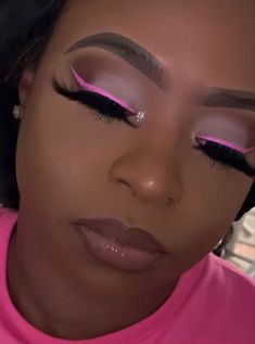 Pink Makeup Looks Black Women, Glam Makeup Look