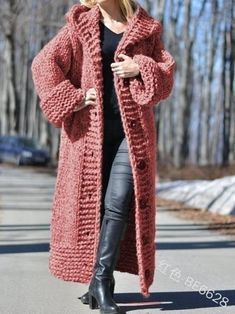 Buy More, SAVE More!

Autumn winter cardigan solid color medium length thick thread sweater sweater coat