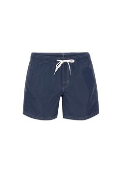 Sundek 'Boardshort' men's swimsuit, navy blue, contrasting color profiles, low elasticated waist with white drawstring and logoed ends, two side welt pockets, one back pocket with velcro and applied logo patch, regular fit. Composition: 100% Poliammide, Surf Brands, John Lobb, Burberry Hat, Color Profile, Gorgeous Bags, Luxury Shop, Board Shorts, Welt Pockets, Luxury Boutique