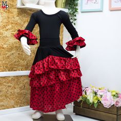 Flamenco Spain Dress  Body, Skirt and hair accesory Flamenco Spain, Spain Dress, Spain Flamenco, Body Rock, Flamenco Dress, Body Skirt, Dots Dress, Athletic Dress, Body Dress