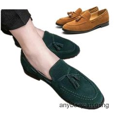 Slip on Loafers Mens Tassel Pointed toe Suede Casual Boat Shoes Driving Gomminos Color:Black,Yellow,Green Material:Suede   Shipping ●    Items will be sent within 5 days of payment verification,  excluding customized products. ●     Items will be shipped from China. Delivery time may vary due to different countries, public holidays, customs issues, logistic arrangements, etc.  Return Policy ●  If you want to return an item, it must be in an unused condition. ● All returning postage costs will be the responsibility of the buyers. Feedback ●      We appreciate your business and strive to improve our customer service and our commitment to quality. ●      We will leave positive feedback immediately after payment is received. ●      We appreciate positive feedback as much as you do. ●     If fo Luxury Slip-on Tassel Loafers With Suede Lining, Slip On Loafers, Formal Shoes For Men, Womens Shoes High Heels, Driving Shoes, Formal Shoes, Men Shoes Size, Work Shoes, Synthetic Leather