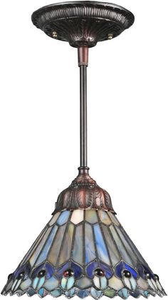 a light fixture with a glass shade hanging from it's side, on a white background