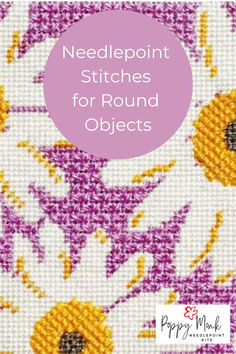 Needlepoint stitches blog post Needlepoint How To, Background Needlepoint Stitches, Round Objects, Reindeer Noses, Animal Noses, Needlepoint Ideas, Needlepoint Stockings, Needlepoint Ornaments, Needlepoint Stitch