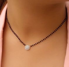 Black Beats Neck Chain Simple, Black Beads Mangalsutra Design Diamond, Small Black Beads Chain Gold, Maglsutr Design Gold New 2023, Simple Mangalsutra Design Gold Jewellery, Nackles Design Simple, Magalasutra Designs Gold Simple, Blackbeads Mangalsutra Designs, Black Bead Necklace Simple