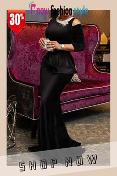 Black Elegant Solid Embroidered Hollowed Out Split Joint O Neck Evening Dress Dresses Red Sheath Dress, Straight Clothes, African Lace Dresses, Evening Dresses With Sleeves, Red Velvet Dress, Velvet Maxi Dress, Formal Cocktail Dress, Dress Sleeve Styles, Evening Dresses Plus Size