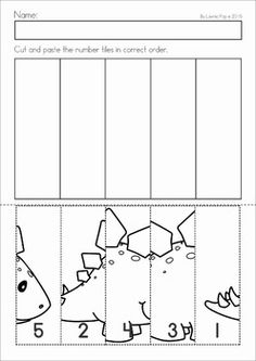 a printable worksheet for numbers 1 - 10 with dinosaurs in the background