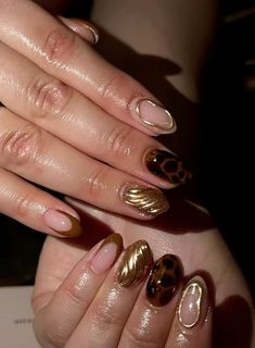 Uñas Animal Print, Shorties Nails, Cute Simple Nails, Gelish Nails, Summery Nails, Bling Acrylic Nails, Short Acrylic Nails Designs, Oval Nails, Nails Desing