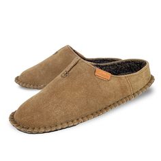 PRICES MAY VARY. GENUINE LEATHER UPPER: The genuine suede upper is comfortable and durable. INDOOR / OUTDOOR USE: The rubber textured sole allows for moderate outdoor use, in addition to being a fully functional indoor slipper. COZY AND COMFORTABLE: The soft sherpa lining will make your feet feel like they’re floating in a cloud. These slippers will feel great barefoot or in socks. EASY ON/OFF: Step-in slipper style, has no lacing, so no hassle -- just comfort. THESE SLIPPERS RUN SMALL: We recom Indoor Outdoor House, Mens House Shoes, Leather Slippers For Men, Outdoor House, Rubber Texture, Slippers For Men, Man Of The House, Leather Slippers, Kids Luggage